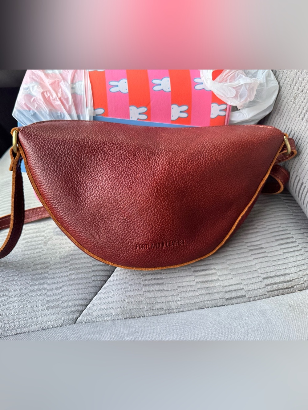 Portland Leather Koala sling Crossbody Bag - Picture 2 of 5